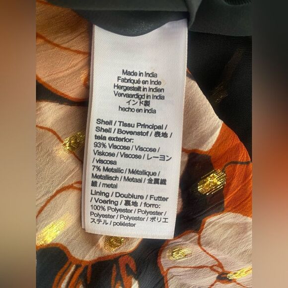 J. CREW COLLECTION MIXED PRINT TIE FRONT LUREX MAXI DRESS SZ SMALL - Picture 14 of 15